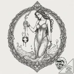 Tattoo sketch aquarius’s water-bearer, pourin… – tattoo sketch (№1753102848_0, 21.07.2025 13:00) — tattoovalue.net