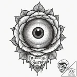 A dotwork tattoo of hal 9000’s red eye, with… – tattoo sketch (№1753103002_0, 21.07.2025 13:03) — tattoovalue.net