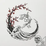 A neo-traditional portrait of the main charac… – tattoo sketch (№1753103079_0, 21.07.2025 13:04) — tattoovalue.net