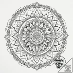 A linework tattoo of the cult symbol from her… – tattoo sketch (№1753103541_0, 21.07.2025 13:12) — tattoovalue.net