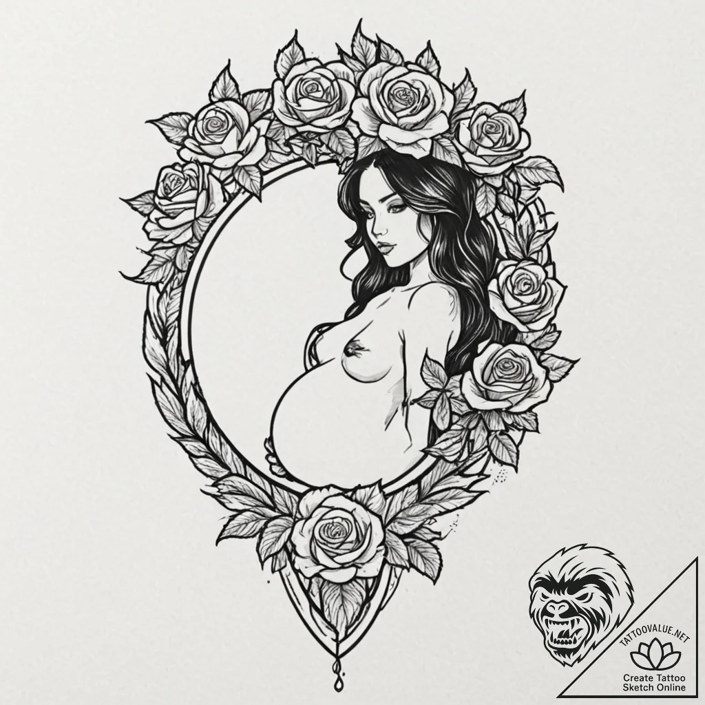 144. (children of men) a powerful linework ta... - tattoo sketch (№1753103773_0, 21.07.2025 13:16) — tattoovalue.net