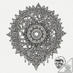 Tattoo design a pair of interlocking gears or… – tattoo sketch (№1753104307_0, 21.07.2025 13:25) — tattoovalue.net