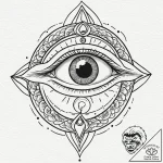 Tattoo sketch a protective eye symbol (e.g.,… – tattoo sketch (№1753106072_0, 21.07.2025 13:54) — tattoovalue.net