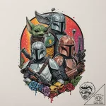A neo-traditional tattoo of the main characte… – tattoo sketch (№1753107071_0, 21.07.2025 14:11) — tattoovalue.net