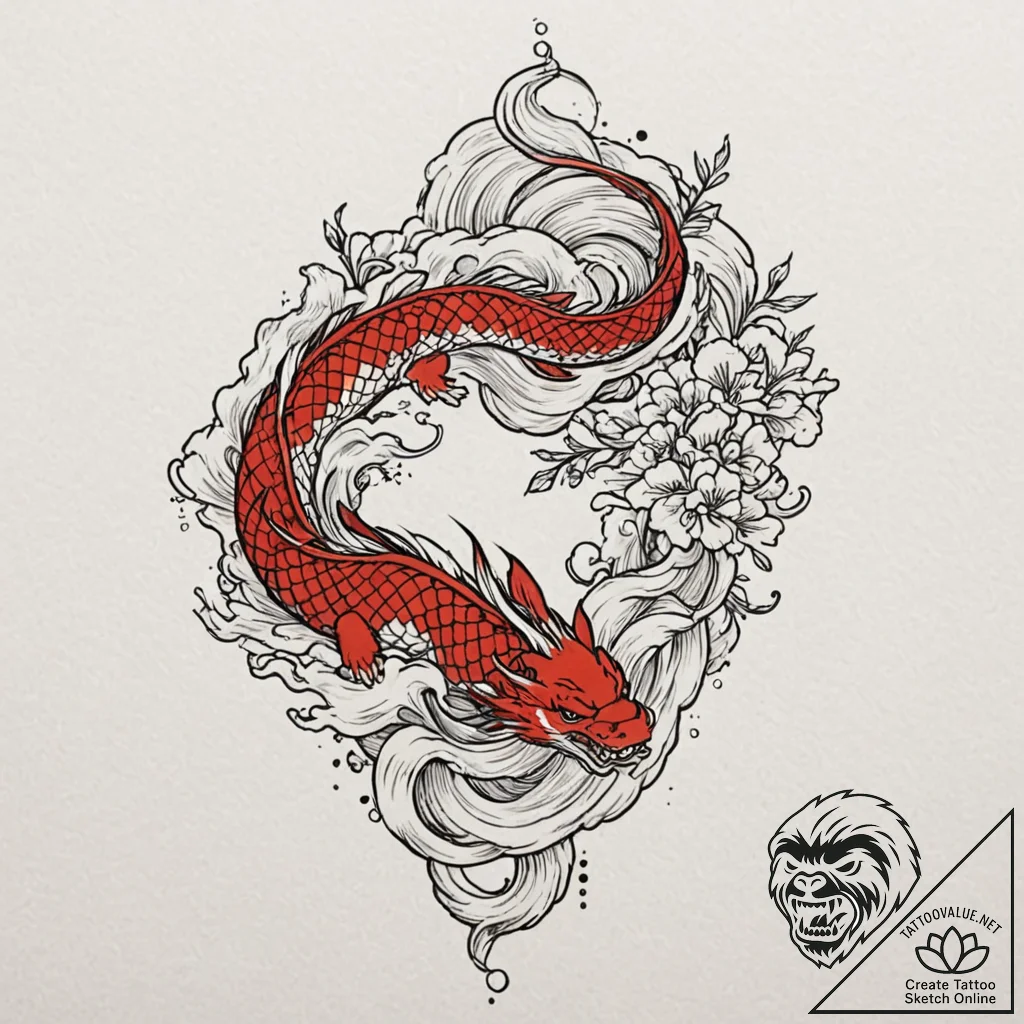Tattoo design an abstract pattern of intertwi... - tattoo sketch (№1753107690_0, 21.07.2025 14:21) — tattoovalue.net