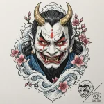 A neo-traditional portrait of a fierce uruk-h… – tattoo sketch (№1753108454_0, 21.07.2025 14:34) — tattoovalue.net