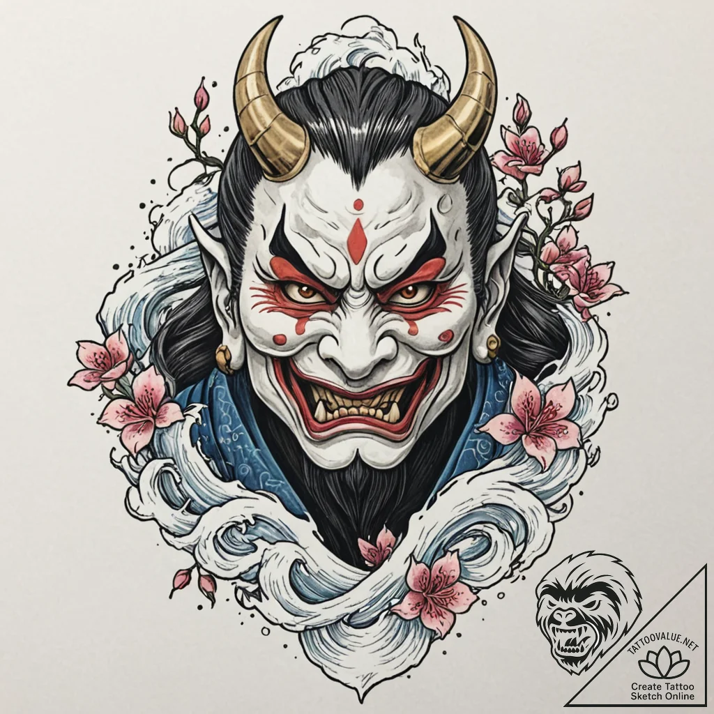 A neo-traditional portrait of a fierce uruk-h... - tattoo sketch (№1753108454_0, 21.07.2025 14:34) — tattoovalue.net