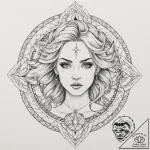 A neo-traditional portrait of storm, with whi… – tattoo sketch (№1753109216_0, 21.07.2025 14:46) — tattoovalue.net