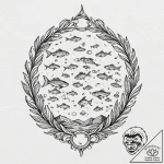 Tattoo design a school of fish swimming in a… – tattoo sketch (№1753109301_0, 21.07.2025 14:48) — tattoovalue.net