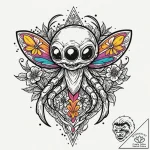 Tattoo sketch a retro space invader alien wit… – tattoo sketch (№1753111249_0, 21.07.2025 15:20) — tattoovalue.net