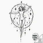 Tattoo sketch aquarius constellation, stars f… – tattoo sketch (№1753111419_0, 21.07.2025 15:23) — tattoovalue.net