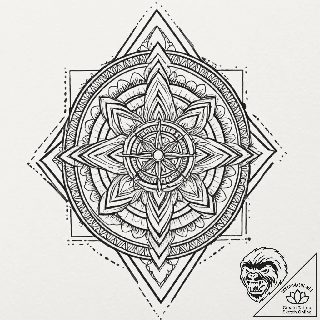 A trash polka composition of the diamond heis... - tattoo sketch (№1753111757_0, 21.07.2025 15:29) — tattoovalue.net