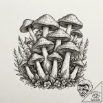 Tattoo design a cluster of tiny, detailed mus… – tattoo sketch (№1753112095_0, 21.07.2025 15:34) — tattoovalue.net