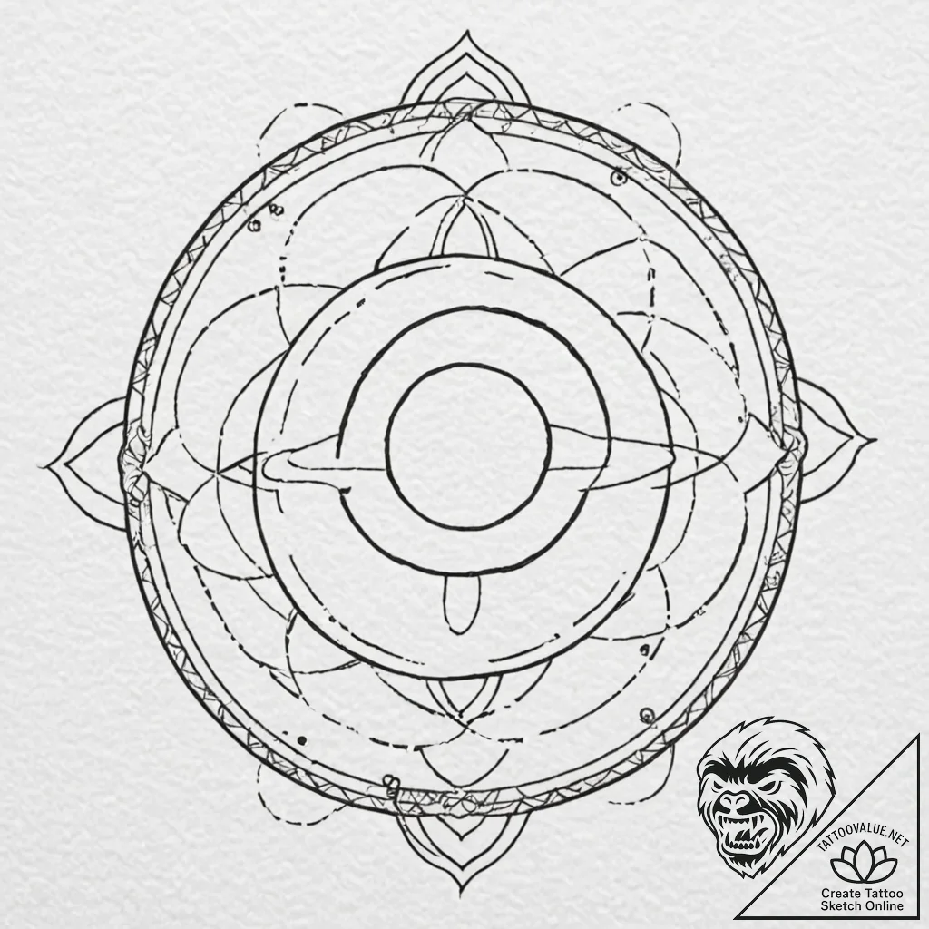 Tattoo sketch a delicate celestial object (e.... - tattoo sketch (№1753112434_0, 21.07.2025 15:40) — tattoovalue.net