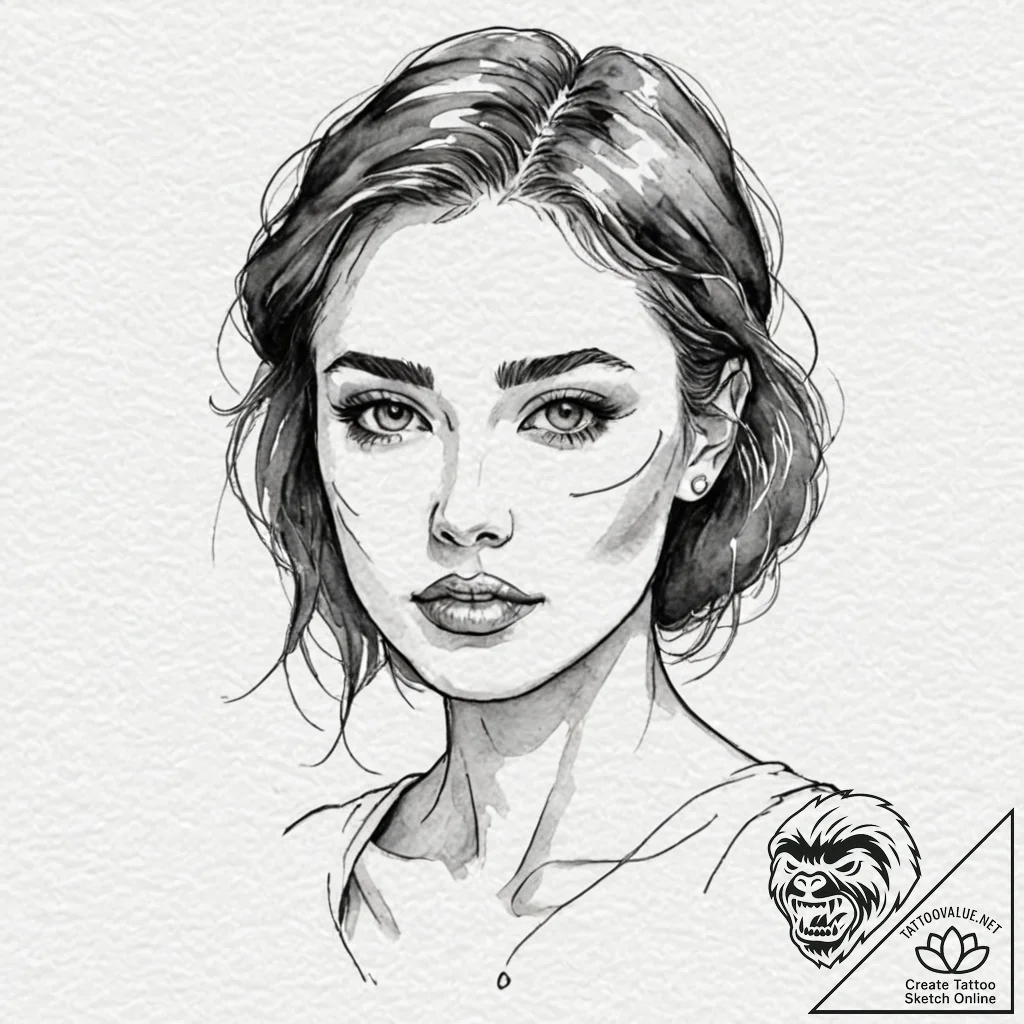 Watercolor sketch of luv, with a single, cold... - tattoo sketch (№1753112773_0, 21.07.2025 15:46) — tattoovalue.net