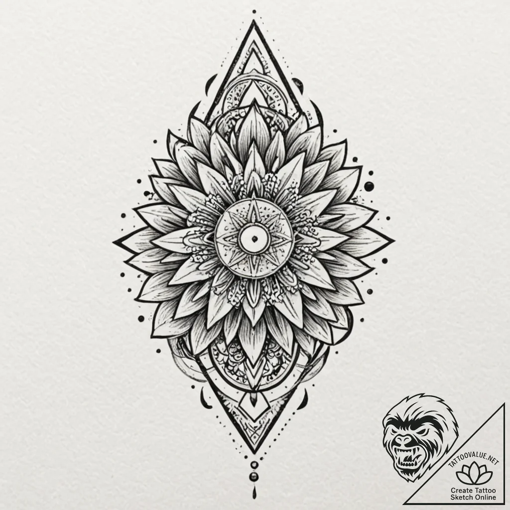 Tattoo design a single, powerful brushstroke,... - tattoo sketch (№1753114548_0, 21.07.2025 16:15) — tattoovalue.net