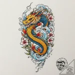 Tattoo design a flower where the stem is a pi… – tattoo sketch (№1753114718_0, 21.07.2025 16:18) — tattoovalue.net