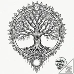 Tattoo design a stylized depiction of the nor… – tattoo sketch (№1753115054_0, 21.07.2025 16:24) — tattoovalue.net