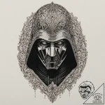 29. watercolor portrait of a sorrowful kylo r… – tattoo sketch (№1753115307_0, 21.07.2025 16:28) — tattoovalue.net
