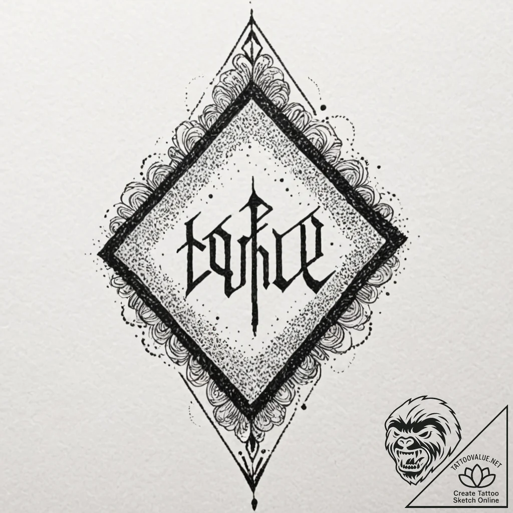 A person practicing calligraphy with a brush... - tattoo sketch (№1753116575_0, 21.07.2025 16:49) — tattoovalue.net