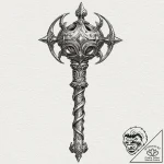 Tattoo sketch a medieval mace with a simple,… – tattoo sketch (№1753117845_0, 21.07.2025 17:10) — tattoovalue.net