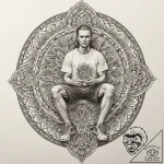 A sketch of forrest gump sitting on the bench… – tattoo sketch (№1753118096_0, 21.07.2025 17:14) — tattoovalue.net