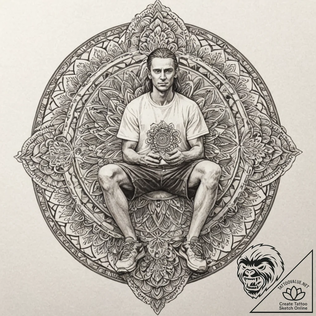 A sketch of forrest gump sitting on the bench... - tattoo sketch (№1753118096_0, 21.07.2025 17:14) — tattoovalue.net