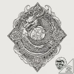 A blackwork sleeve concept featuring various… – tattoo sketch (№1753118435_0, 21.07.2025 17:20) — tattoovalue.net