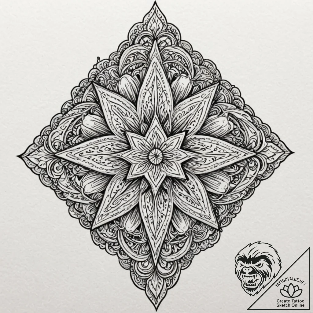 Tattoo sketch a strong, clear star acting as... - tattoo sketch (№1753119621_0, 21.07.2025 17:40) — tattoovalue.net
