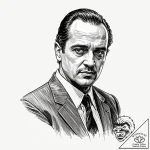 A graphic novel portrait of fredo corleone, w… – tattoo sketch (№1753120042_0, 21.07.2025 17:47) — tattoovalue.net