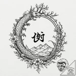 102. tattoo design: a “opora” rune integrated… – tattoo sketch (№1753121121_0, 21.07.2025 18:05) — tattoovalue.net
