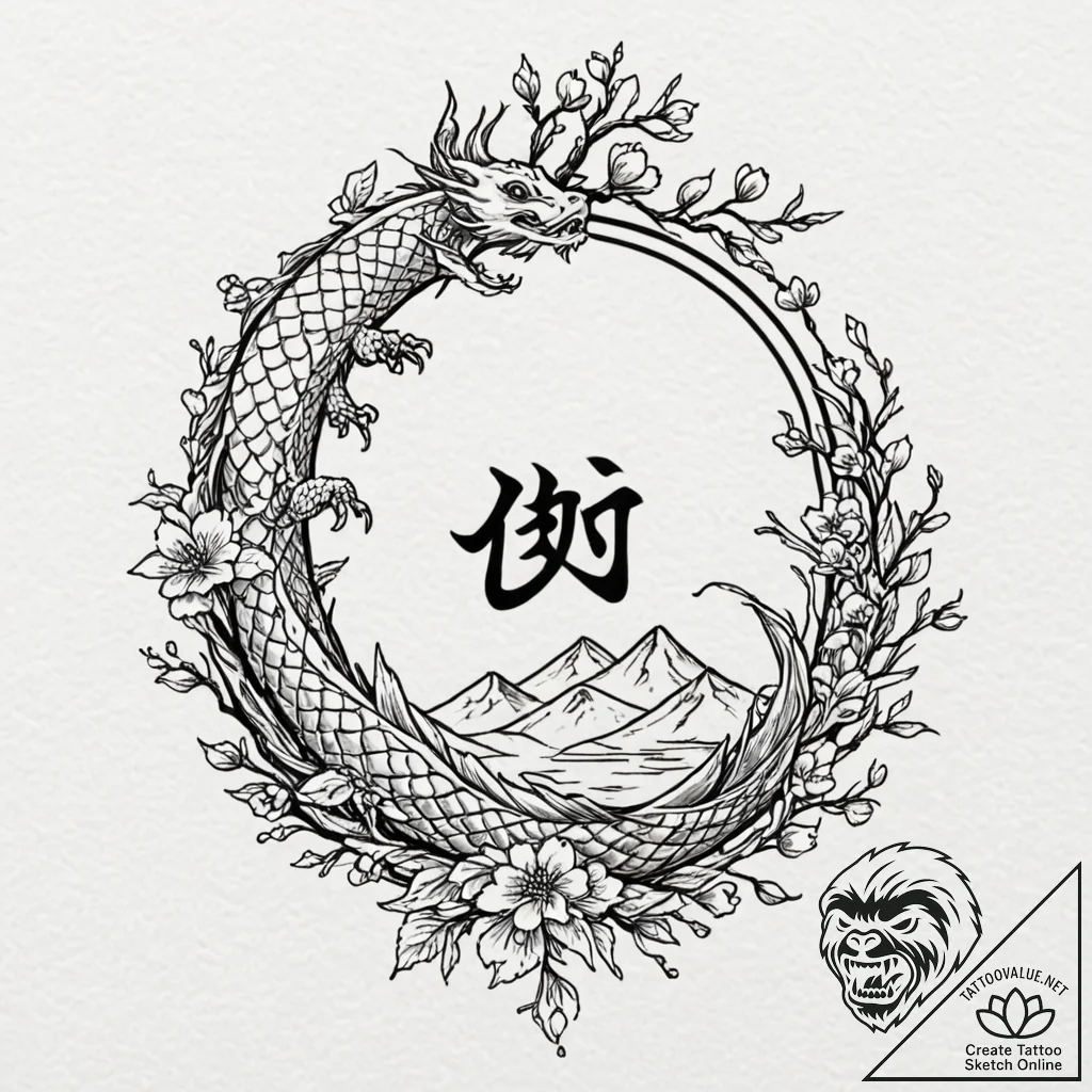 102. tattoo design: a "opora" rune integrated... - tattoo sketch (№1753121121_0, 21.07.2025 18:05) — tattoovalue.net