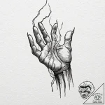 Tattoo sketch: a close-up of perun’s hand, ho… – tattoo sketch (№1753122669_0, 21.07.2025 18:31) — tattoovalue.net