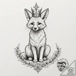 Tattoo design a whimsical animal (e.g., a fox… – tattoo sketch (№1753122754_0, 21.07.2025 18:32) — tattoovalue.net
