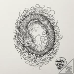 Tattoo design a subtle texture of flowing wat… – tattoo sketch (№1753123517_0, 21.07.2025 18:45) — tattoovalue.net
