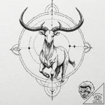 Sagittarius (zodiac sign), concept art for ta… – tattoo sketch (№1753124190_0, 21.07.2025 18:56) — tattoovalue.net
