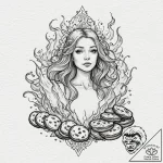 A sketch of the oracle, surrounded by smoke a… – tattoo sketch (№1753124274_0, 21.07.2025 18:57) — tattoovalue.net