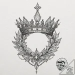 Tattoo design a king’s crown on one, a queen’… – tattoo sketch (№1753125461_0, 21.07.2025 19:17) — tattoovalue.net