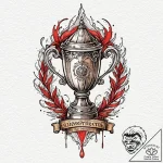 Tattoo sketch a championship trophy with intr… – tattoo sketch (№1753126055_0, 21.07.2025 19:27) — tattoovalue.net