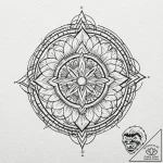 Tattoo design a laser beam cutting through a… – tattoo sketch (№1753126140_0, 21.07.2025 19:29) — tattoovalue.net