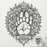 Bear’s paw, tattoo sketch design, chicano tat… – tattoo sketch (№1753127073_0, 21.07.2025 19:44) — tattoovalue.net