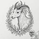 Tattoo design a capricorn goat-fish, with mou… – tattoo sketch (№1753128091_0, 21.07.2025 20:01) — tattoovalue.net