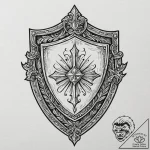 Tattoo design a detailed medieval shield with… – tattoo sketch (№1753128857_0, 21.07.2025 20:14) — tattoovalue.net
