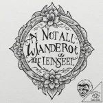 A chicano lettering tattoo of “not all those… – tattoo sketch (№1753128943_0, 21.07.2025 20:15) — tattoovalue.net