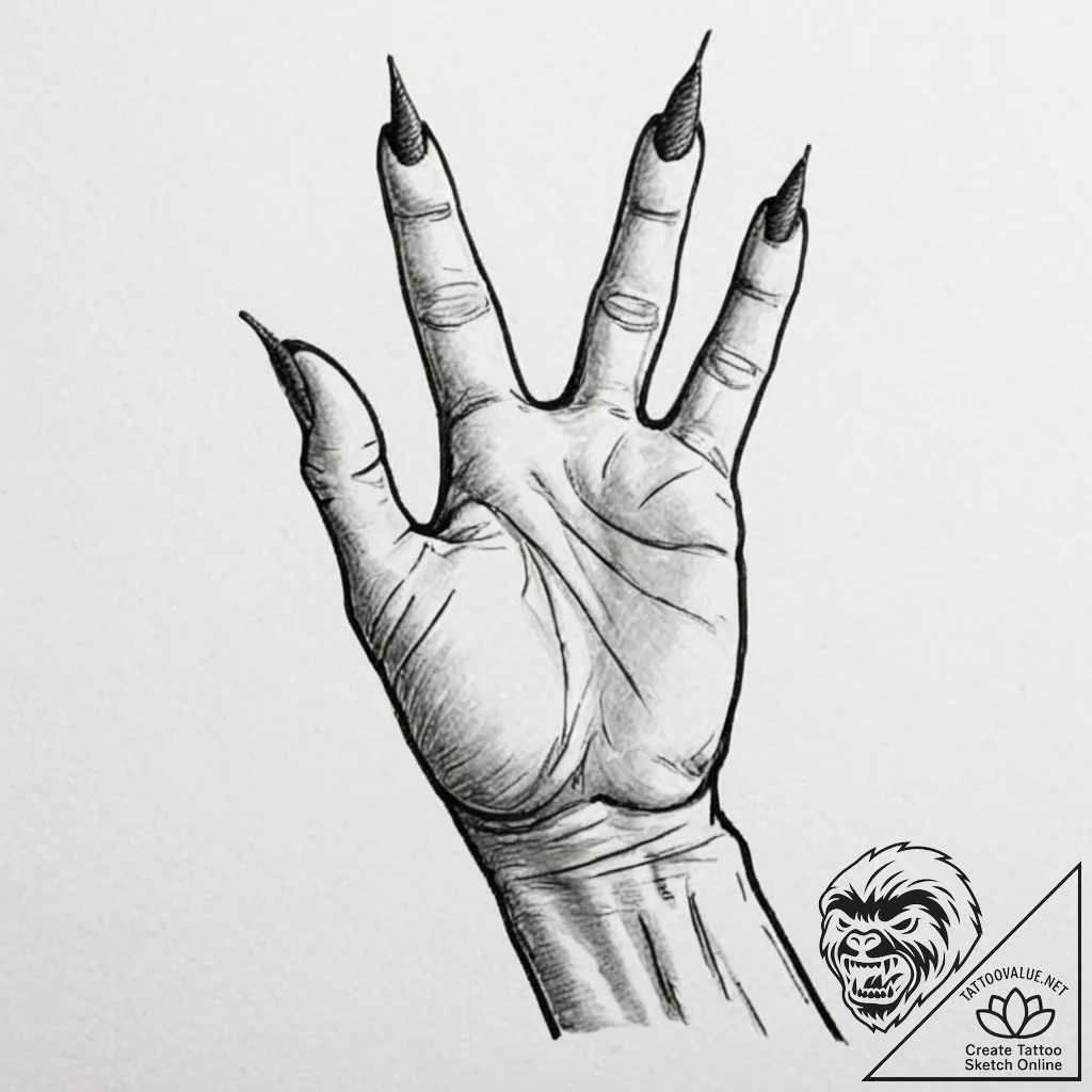A shot of a person's hands, worn and callouse... - tattoo sketch (№1753129197_0, 21.07.2025 20:19) — tattoovalue.net