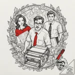 A sketch of the main characters from office s… – tattoo sketch (№1753133455_0, 21.07.2025 21:30) — tattoovalue.net