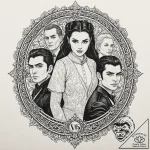 A graphic novel portrait of the main characte… – tattoo sketch (№1753133549_0, 21.07.2025 21:32) — tattoovalue.net