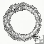 Tattoo sketch a stylized ‘ouroboros’ for eter… – tattoo sketch (№1753133955_0, 21.07.2025 21:39) — tattoovalue.net