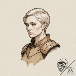 A neo-traditional tattoo of brienne of tarth,… – tattoo sketch (№1753134112_0, 21.07.2025 21:41) — tattoovalue.net
