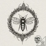 A linework tattoo of the firefly symbol from… – tattoo sketch (№1753134814_0, 21.07.2025 21:53) — tattoovalue.net